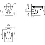 Унитаз подвесной Ideal Standard Eurovit Rimless 